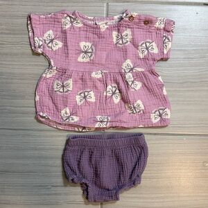 Cat & Jack Pink Butterfly Diaper Cover Set
